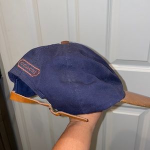VINTAGE COACH LEATHER BRIM 6 PANEL STRAPBACK